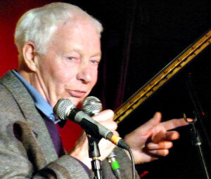 Promoter Roger Horton giving a brief history of The 100 Club.