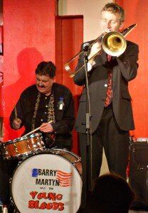 Graham at The 100 Club with Barry Martyn's Young Bloods, 2010.