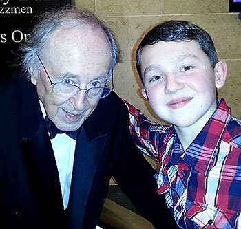 Reece with Chris Barber, one of his heroes and mentors.